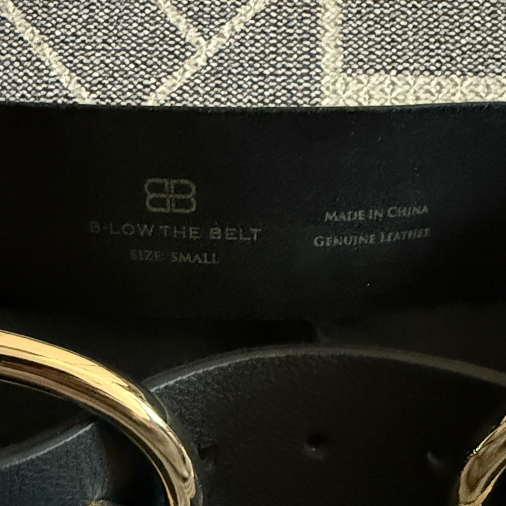 B-Low the Belt - Blake Double Belt, Black with Gold Accents - Picture 4 of 7
